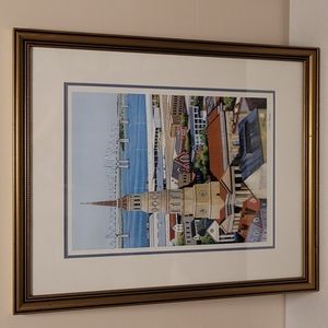 Beautiful Signed Print of the Charleston Port by Jack Thames